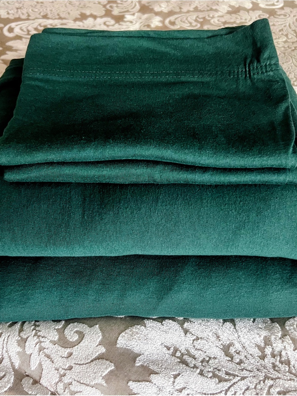 Room Essentials Deep Emerald Green Queen Sheet Set